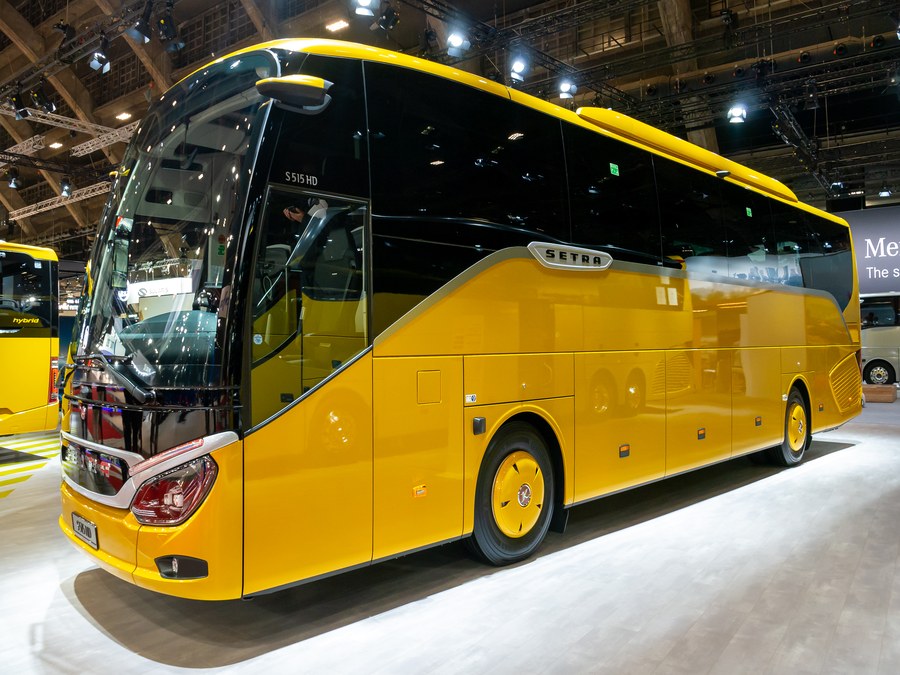 Full-size charter bus for large group day trips
